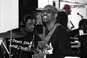 Drummer Kenny "Kwick" Gross and bassist Byron "BJ" Jackson rocking with GODISHEUS at the A.R.T. of Go-Go Part II.